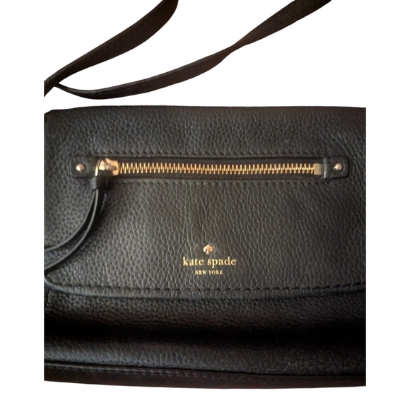 Kate Spade Black Pebbled Crossbody Bag Quite Luxury - Picture 2 of 7